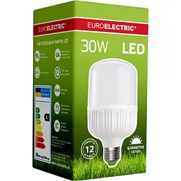 Світлодіодна лампа Euroelectric LED Надпотужна Plastic, 30W, E27, 6500K (40) (LED-HP-30276(P)) - мініатюра 4