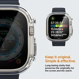 Захисний чохол Spigen Ultra Hybrid Designed Case Crystal Clear with Full Coverage Screen Protector для Apple Watch Ultra/Ultra 2 49 mm (ACS05459) - мініатюра 3
