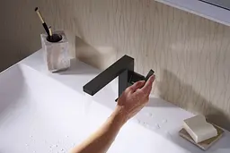 Змішувач для умивальника Hansgrohe Tecturis E CoolStart EcoSmart+ з д/к push-open matt black 73020670 - мініатюра 3