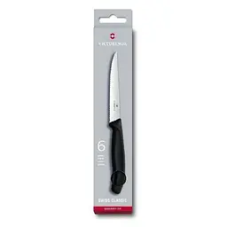 Набір кухонний Victorinox SwissClassic Steak Gift Set 6 ножів лезо 11см хвил. з чорн. ручкою - мініатюра 2
