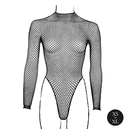Боді з рукавом Le Désir With Fishnet Structure, One Size (чорний) - мініатюра 6
