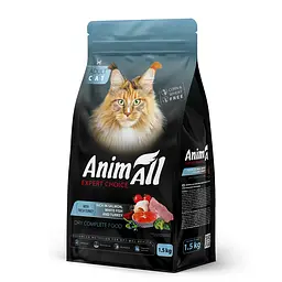 Сухий корм Animall Cat Salmon, White Fish and Turkey для котів з лососем, білою рибою та індичкою 1.5 кг