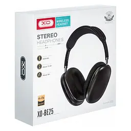 Навушники стерео гарнітура XO BE25 Bluetooth (Чорний) - мініатюра 4