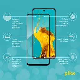 Скло захисне Piko Full Glue Oppo A3x Black (1283126598678) - мініатюра 2