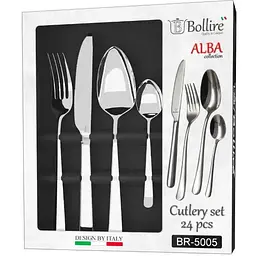 Набір столових приборів Bollire Alba 24 предмети (BR-5005) - мініатюра 2