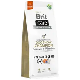 Сухий корм Brit Care Dog Hypoallergenic Dog Show Champion для виставкових собак, з лососем і оселедцем, 12 кг