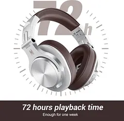 Гарнітура OneOdio Fusion A70, Bluetooth+3,5мм/6,35мм, Silver Brown - мініатюра 5