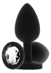 Анальна пробка ToyJoy Diamond Booty Jewel Large, 9 см (чорний) - мініатюра 3