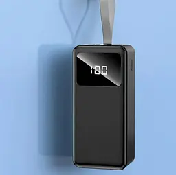 Power Bank 40000mAh зі наскрізною зарядкою портативна батарея для смартфона планшета роутера USB зовнішній акумулятор повербанк із швидкою зарядкою 22.5W ліхтариком та дисплеєм Lenyes PX 42ID - мініатюра 7