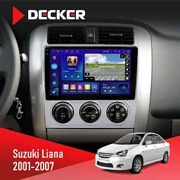 Штатна магнітола Suzuki Liana 2001-2007 Decker D9-009 4x64, DSP, 4G, 2k Decker (НФ-00008427)