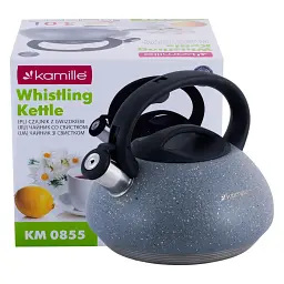 Чайник зі свистком Kamille KM-0855 grey 3,0 л - мініатюра 2