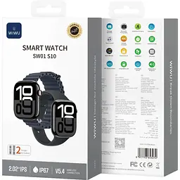 Смарт-годинник WiWU SW01 S10 Black (6977703653274) [169497] - мініатюра 5