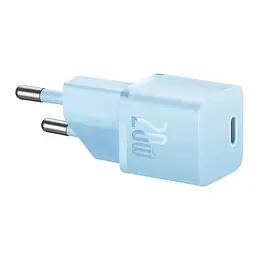 Мережевий зарядний пристрій Baseus GaN5 Fast Charger(mini) 1C 20W EU синій CCGN050103 - мініатюра 2
