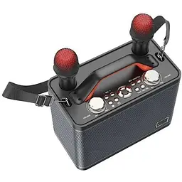 Портативна колонка XPRO BS57 валіза 30Вт USB SD FM радіо Bluetooth 2 мікрофони ДК (41912-BS57_2774) - мініатюра 5