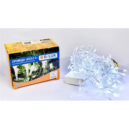 Гірлянда Delux ICICLE С 100LED 3.2х0.7 м Білий/Прозорий IP20 (90015252) - мініатюра 1