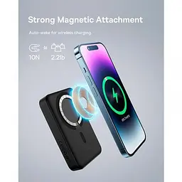 Магнітний бездротовий акумулятор зарядний Baseus Magnetic Mini wireless Fast Charging 10000 mAh PPCX110201 - мініатюра 3