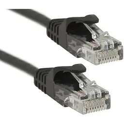 Патч-корд PowerPlant cat.5e, UTP, 0.5 м, чорний (CA911523)