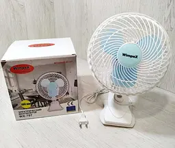 Настільний вентилятор Wimpex WX-707 для дому офісу 35 Вт Білий - мініатюра 6