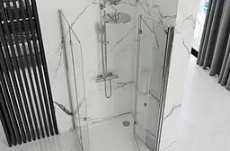Душова кабіна Rea Fold N2 70x70 chrome REA-K7444 + REA-K7444, Хром, Універсальна, прозорий, хром - мініатюра 3