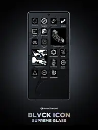Захисне скло для Samsung Galaxy S25 Ultra 5G, Supreme Black Icon, повноекранне загартоване скло 9H, 3D, протиударне, ультратонке, глянцеве, з олеофобним і жировідштовхуючим покриттям, з сіточкою на динамік, преміум, ArmorStandart (ARM84629) - мініатюра 10