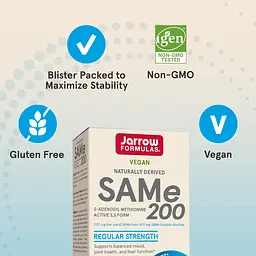 Дисульфат Тозилат Jarrow Formulas SAMe 200 мг 60 таблеток - мініатюра 3