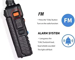 Портативна Рація + Гарнітура Baofeng UV-5R 5W дводіапазонна VHF136-174/UHF400-520 МГц (18835) - мініатюра 6