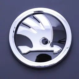 Емблема для Skoda 80 мм нового зразка скотч 3М.
