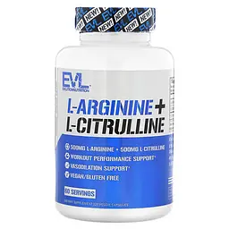 Аргінін L-Arginine + L-Citrulline 120 капсул Evlution Nutrition vit0006566
