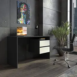 Стіл комп'ютерний Moreli Oskar 1250х755х516 мм Антрацит/Білий (zg-s24-antracit-white) - мініатюра 2