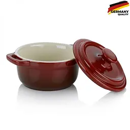 Форма для запікання KELA Malin керамічна з кришкою 14х9,5 см червона (11839) - мініатюра 3