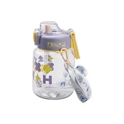 Пляшка для води дитяча Gucgres 650 мл з ремінцем, фіолетовий Yiwu HP-14-43V - мініатюра 3