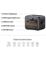 Зарядна станція Bluetti AC50P, 504Wh, 700W, LiFePO4 - мініатюра 3