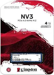 Накопичувач SSD Kingston NV3 M.2 2280 PCIe 4.0 x4 NVMe 3D TLC 4TB (SNV3S/4000G) - мініатюра 3