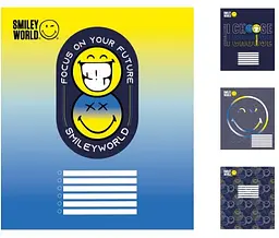 
Зошити учнівські 24 аркуша лінія. YES Smiley world, 20 шт. в упаковці