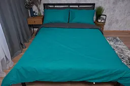 Комплект постільної білизни Moon&Star Бязь Gold Люкс Gray Green сімейний 143х210х2 наволочки 4х70х70 - мініатюра 2