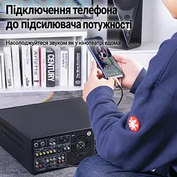 Аудіокабель з ЦАП Vention 0,5 м штекер USB-C на 2 гнізда RCA (тюльпани) потрібне джерело з цифровим аудіовиходом USB-C оболонка TPE з бавовняним обплетенням сірий (BGVHD) - мініатюра 12