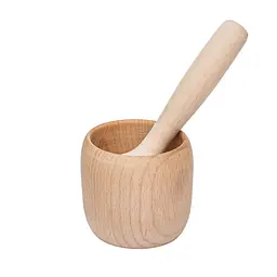 Ступка с пестиком деревянная 8.5х7.5 см, Woodly Коричневый 84163