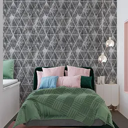 Панель стінова Sticker Wall 3D 700х700х4мм Ромби сірі вінтаж SW-00002008 - мініатюра 5