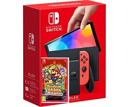 Ігрова консоль Nintendo Switch OLED model Neon Blue-Red + Гра Paper Mario: The Thousand-Year Door англійська версія - мініатюра 6