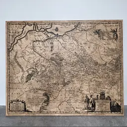Інтер'єрна картина Загальна карта України 1648 року Гійома де Боплана, Beauplan Ukraine XVII map, істория, 83×106 см (id6040) - мініатюра 3