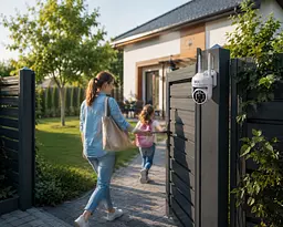 Поворотна погодозахисна IP Wi-Fi камера HX-A1536C / Поворотна вулична камера відеоспостереження / Wi-Fi камера з датчиком руху - мініатюра 4