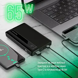 Повербанк ColorWay 20000 mAh 65W Black (CW-PB200LPA3BK-PDD) - мініатюра 10