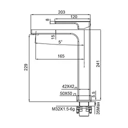 Змішувач для раковини Koer KB-11009-05 (KR3501) - мініатюра 2