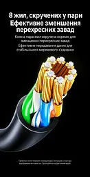 Мережевий кабель Ethernet UGREEN NW122 1 м патч-корд RJ45 штекер на RJ45 штекер Cat 6A до 10 Гбіт/с неекранований U/UTP діаметр кабелю 2,8 мм жили з чистої міді 500 МГц чорний (70332) - мініатюра 5