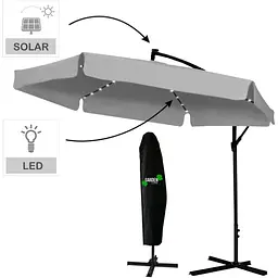 Садова парасоля GardenLine GAO1497 з LED підсвіткою Gray [144768] - мініатюра 6