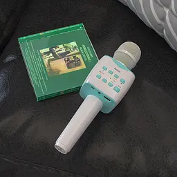 Портативна колонка-мікрофон HOCO BK5 Cantando karaoke microphone 5W Blue (6931474742308) - мініатюра 5
