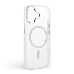 Чохол ArmorStandart Unit MagCase для Apple iPhone 17 Matte Clear Silver + Pink Button Set - мініатюра 2