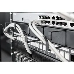Кабельний організатор 19" 1U 5x cable rings 40x60mm Digitus (DN-97602) - мініатюра 5