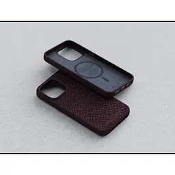 Чохол-накладка Njord Salmon Leather MagSafe Case Rust для iPhone 15 Pro (NA53SL03) - мініатюра 7