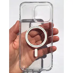 Чохол протиударний Spigen Ultra Hybrid MagFit MagSafe для Iphone 16 Pro (6.3") Прозорий Graphite ACS08130 - мініатюра 8